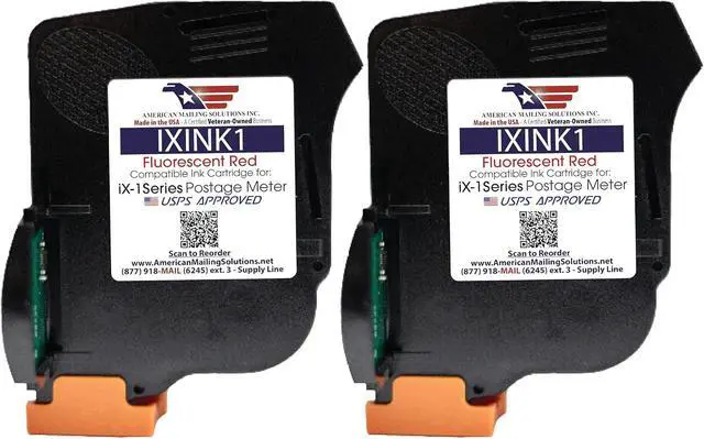 Alt view image 5 of 7 - IXINK1 (2-Pack) Fluorescent Red Ink Cartridge, Sure.Jet # A0146668