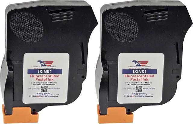 Alt view image 2 of 7 - IXINK1 (2-Pack) Fluorescent Red Ink Cartridge, Sure.Jet # A0146668