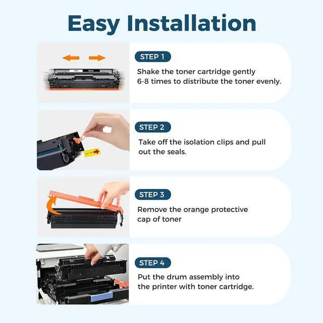 Alt view image 6 of 7 - 206A Toner Cartridges 4 Pack Color Laser jet Pro MFP M283fdw M283cdw