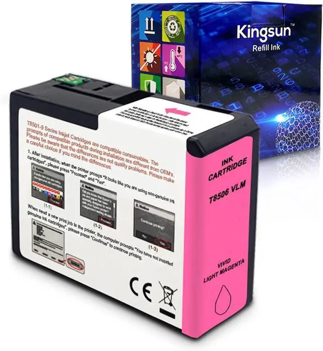 Main image of T850 Ink Cartridge T8506 T850600 Remanufactured Work for SureColor P800 (1-Pack, Vivid Light Magenta)
