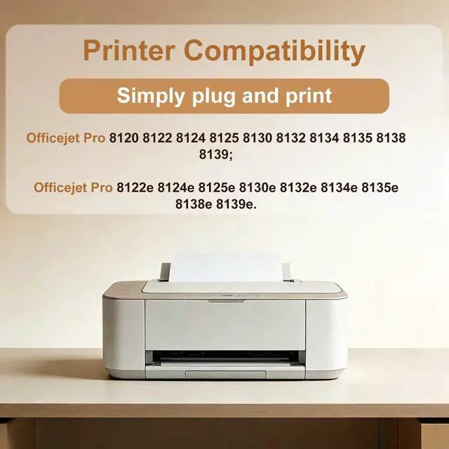 Alt view image 2 of 7 - 923XL 923e Ink Cartridges Combo Pack Replacement for HP 923 Ink Cartridges Work With OfficeJet Pro 8120 8122 8124 8125 8120e 8130e 8135e 8138e 8139e Black Cyan Magenta Yellow, Updated with V19.12.1