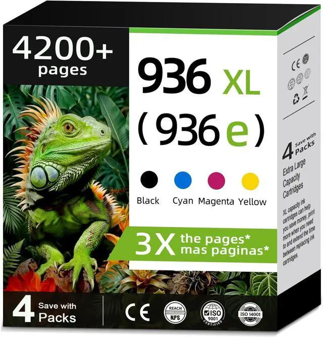 Main image of 936XL 936e Ink Cartridges Combo Pack for OfficeJet Pro 9125e 9120e 9730e Replacement for HP 936 936e HP936 HP936e XL 936XL for 9130 9135e 9122e 9128e 9110b 9120b 9130b 9130e Printer 4PK (Version-C76)