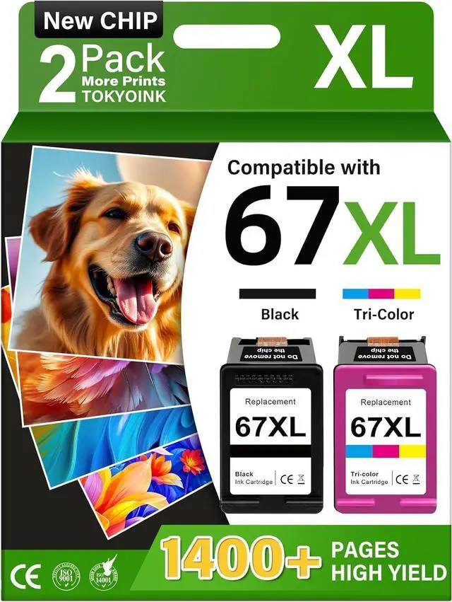 Main image of TOKYOINK 67XL Ink Cartridges Compatible for HP67 HP Ink 67 XL HP67XL