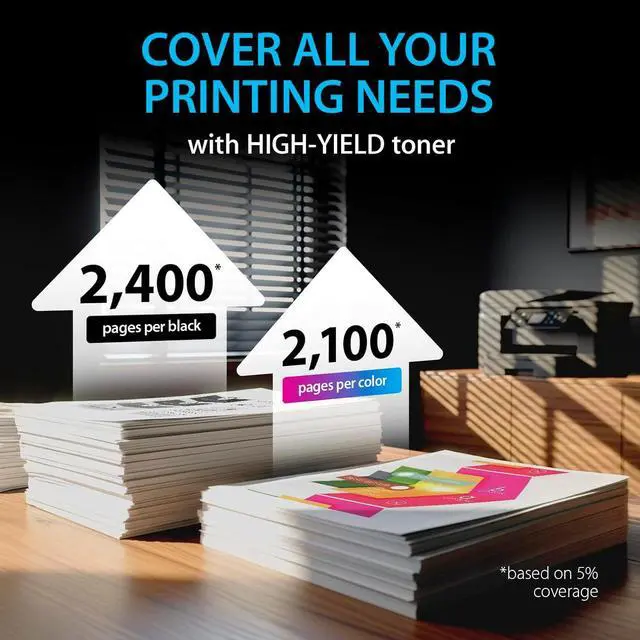 Alt view image 7 of 7 - Smart Ink Compatible 414A Toner Cartridges 4 Pack (with Chip) Replacement for HP 414A HP 414X Toner to use with Color LaserJet Pro MFP M479fdw M454dw M479fdn M454dn ( Black Cyan Magenta Yellow )