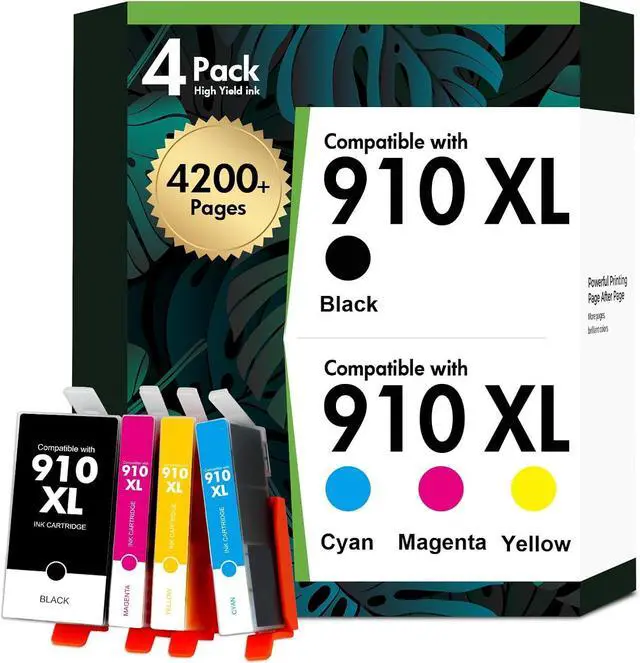Main image of 910 910XL 8020 Ink Cartridges Black and Color Combo Pack for HP Printers