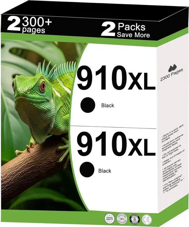 Main image of 910XL Ink Cartridges Black Replacement for HP 910 XL Compatible for HP910 HP910XL to use with OfficeJet Pro 8020 8025 8028 8030 8035 8010 8015 8018 8022 Printers with V15.4.1 Chip (Black, 2 Packs)
