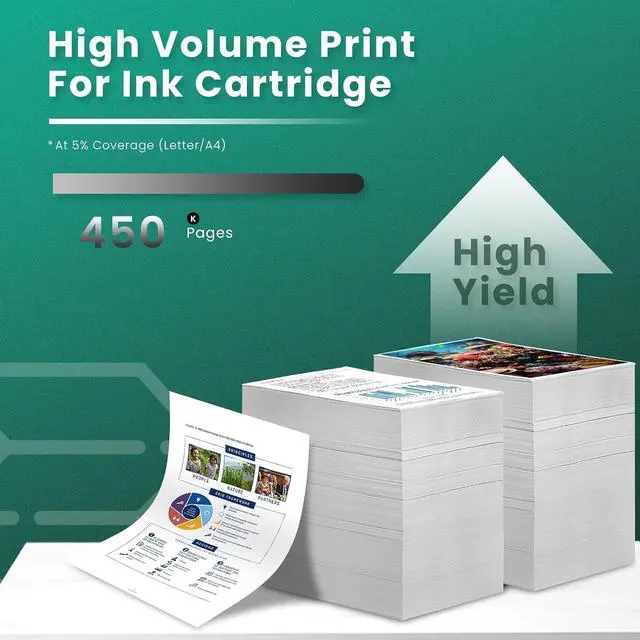 Alt view image 3 of 7 - GREENBOX 63 Black Ink Cartridges High Yield for 63 Ink Cartridge, 2-Pack