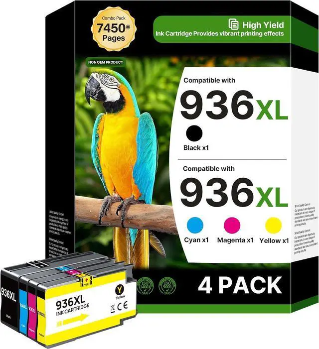 Main image of 936XL Ink Cartridge Combo Pack Compatible with HP 936XL High Yield 4 Pack