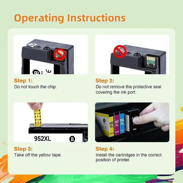 Alt view image 4 of 7 - 936XL Ink Cartridge Combo Pack Compatible with HP 936XL High Yield 4 Pack