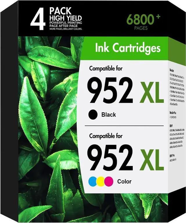 Main image of 952 952XL Printer Ink Cartridges Combo Pack for HP 952 XL 4-Pack