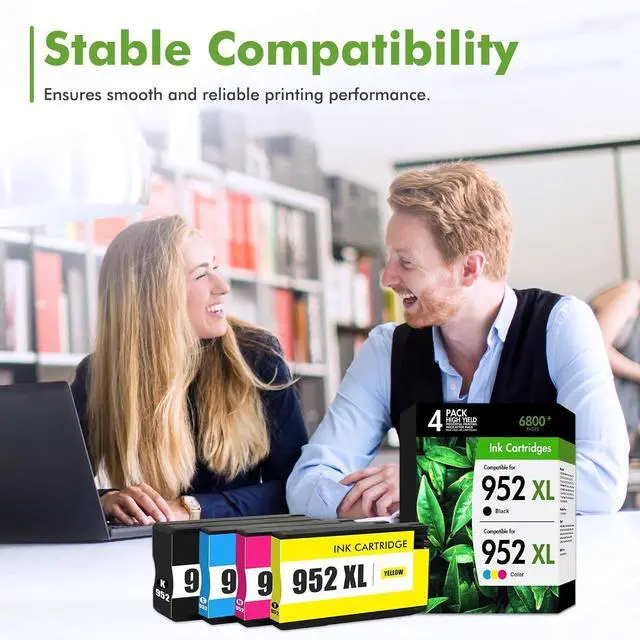 Alt view image 5 of 6 - 952 952XL Printer Ink Cartridges Combo Pack for HP 952 XL 4-Pack