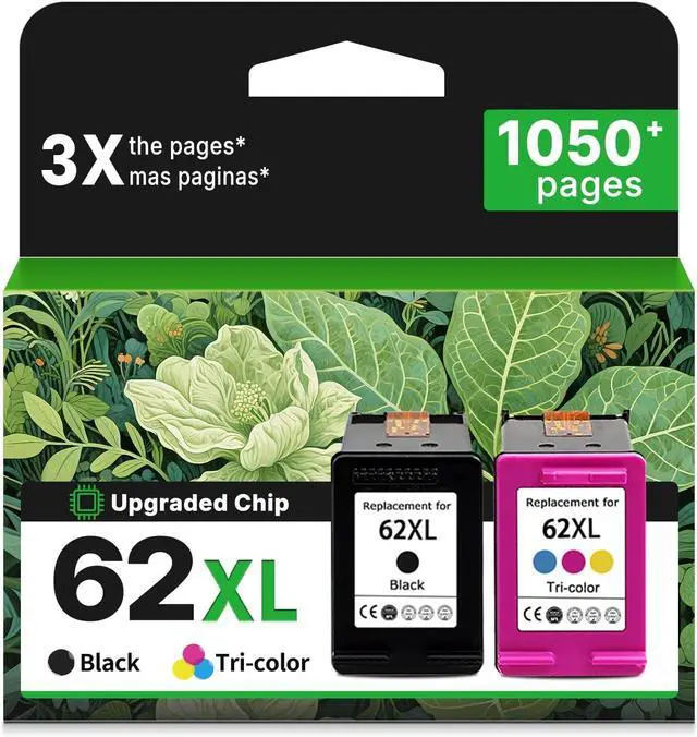 Main image of Relcolor 62XL Ink Cartridges Replacement for HP 62 XL Black Color Combo Pack for HP62 HP62XL with Printer Envy 7640 7645 5540 5545 OfficeJet 200 250 5740 5745 5542 5665 5661 5544 5560 5640 5663 5742