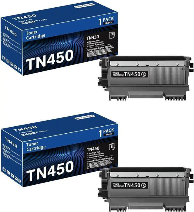 Main image of TN450 Black High Yield Toner Cartridge Compatible Brother TN450(2pack)