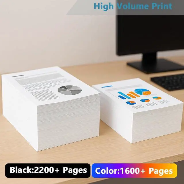 Alt view image 3 of 7 - 962XL Ink Cartridge Combo Pack Replacement for HP 962 XL 4 Packs to use with 9015e 9010 9015 9025e 9020 9018e 9018 9025 9012e 9010e 9012 9020e 9019 Printer with V16.3.1 Chip(Cyan Magenta Yellow Black)