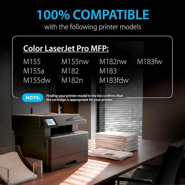 Alt view image 2 of 7 - Smart Ink Compatible 215 A Toner Cartridge Replacement for HP 215A with Built-in Chip to use with Color LaserJet Pro MFP M183fw M182n M182nw M155a M155nw