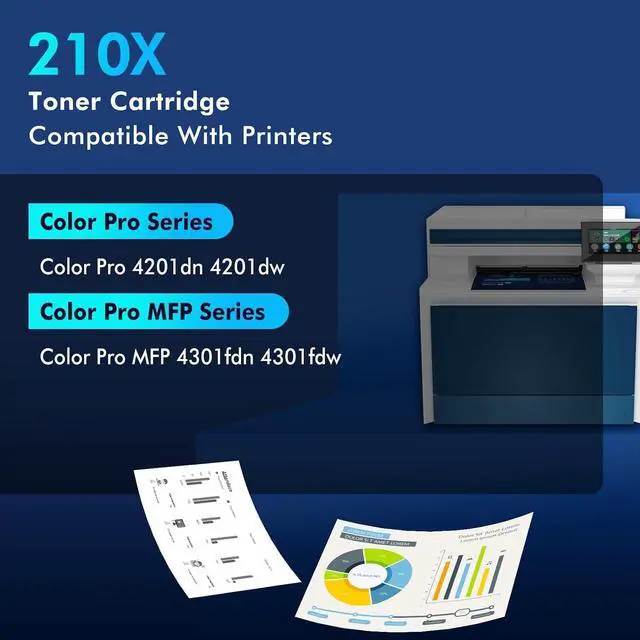 Alt view image 2 of 7 - 210X 210A Toner Cartridges 4 Pack Compatible for HP 210X 210A with Chip