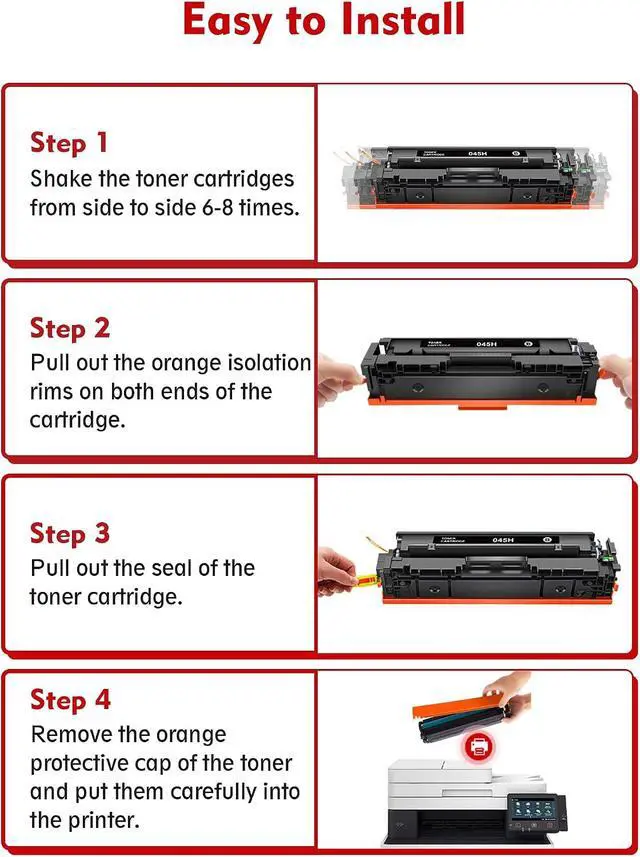 Alt view image 3 of 7 - 045 Toner cartridges 045H Compatible with Canon 045H MF632Cdw MF634Cdw