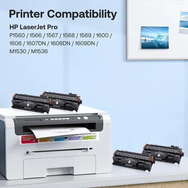 Alt view image 2 of 6 - 78A Toner Cartridge Compatible Replacement for HP 78A CE278A to use with HP Laser Jet Pro P1606dn P1560 P1606 P1566 P1568 P1569 P1600 (Black,4 Pack)