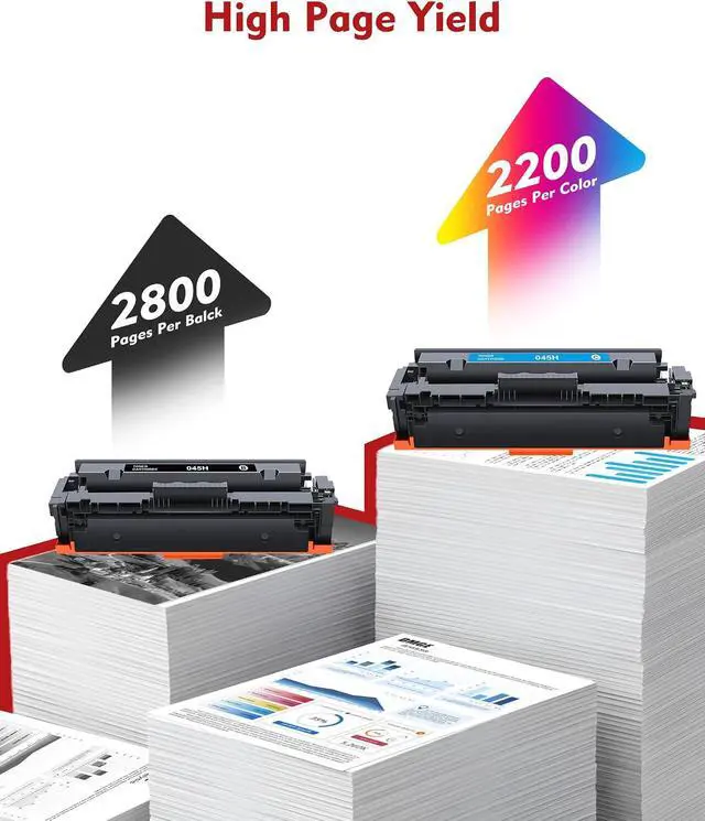 Alt view image 4 of 7 - 045 Toner cartridges 045H Compatible with Canon 045H MF632Cdw MF634Cdw