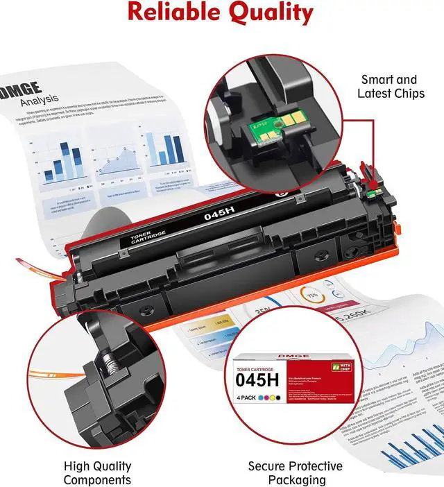Alt view image 5 of 7 - 045 Toner cartridges 045H Compatible with Canon 045H MF632Cdw MF634Cdw