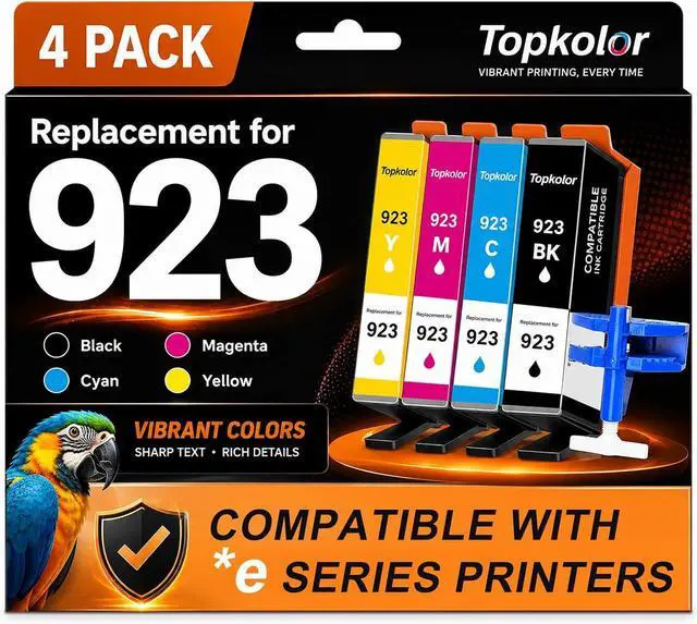 Main image of 923XL Ink Replacement for HP 923 Ink Cartridges Combo Pack, 4-Pack