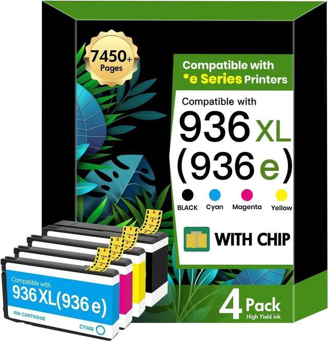 Main image of 936XL 936 9125e Ink Cartridges Black and Color Combo Pack for HP OfficeJet