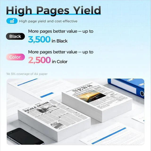 Alt view image 3 of 7 - 075H Toner Cartridge 4-Pack High Yield with Chip Replacement for Canon 075 075H Compatible with Color imageCLASS MF662Cdw MF663Cdw MF665Cdw LBP646Cdw LBP647Cdw LBP640 MF660 Series Laser Printer Ink