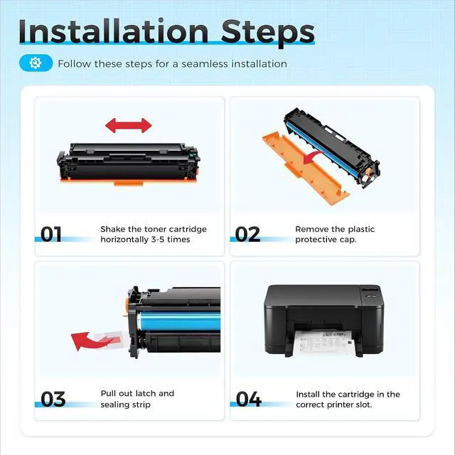 Alt view image 6 of 7 - 075H Toner Cartridge 4-Pack High Yield with Chip Replacement for Canon 075 075H Compatible with Color imageCLASS MF662Cdw MF663Cdw MF665Cdw LBP646Cdw LBP647Cdw LBP640 MF660 Series Laser Printer Ink