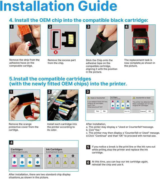 Alt view image 6 of 7 - 8130e 923 Ink Cartridges Combo Pack Replacement for HP 923 Ink Cartridges