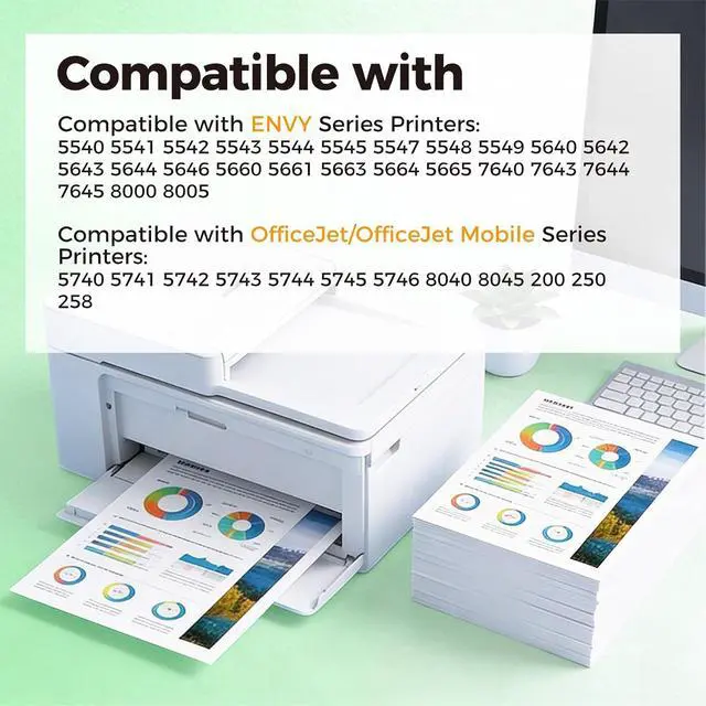 Alt view image 2 of 7 - 62XL Ink Cartridge Combo Pack Replacement for Hp Ink 62 XL for HP62 HP62xl ink cartridges Black and Color Pack Work with Envy 7640 7645 5660 5540 OfficeJet 200 250 5740 5745 8040 8045 Printer 2-Pack