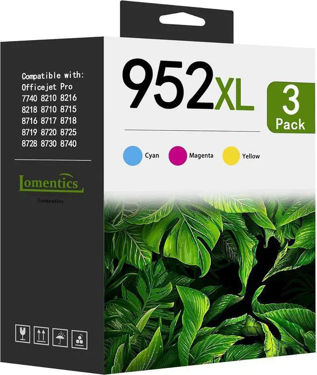 Main image of 952XL Cyan, Magenta, Yellow Ink Cartridges Replacement for HP 952 952xl Ink