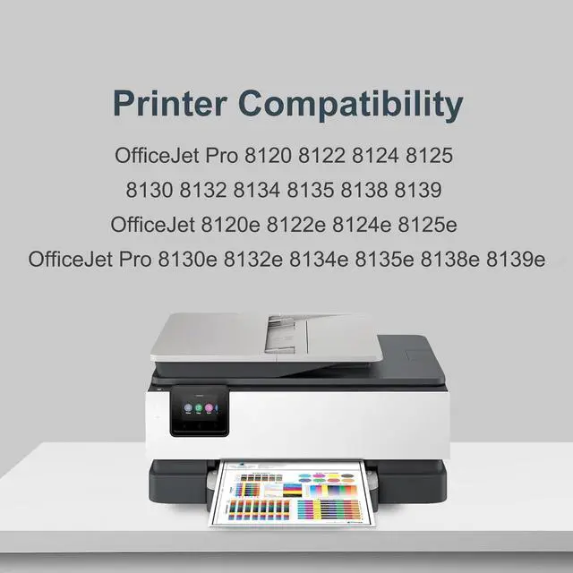 Alt view image 2 of 7 - 923XL 923 923e Ink Cartridges Replacement for HP 923XL Ink Cartridges for OfficeJet Pro 8130e 8132e 8135e 8138e 8139e 8125 8130 8135 8120 8120e Printer (BK C M Y 4-Pack)
