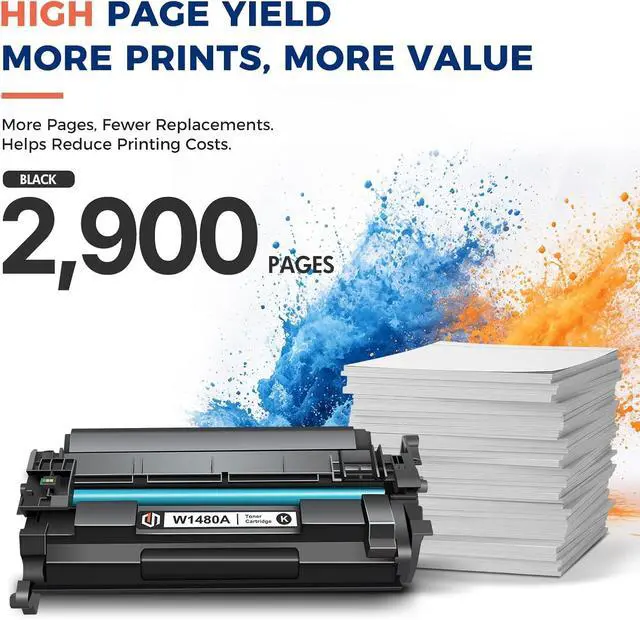 Alt view image 2 of 7 - 148A Toner Cartridge Black MFP 4101fdw 4001n W1480A W1480X 148X High Yield