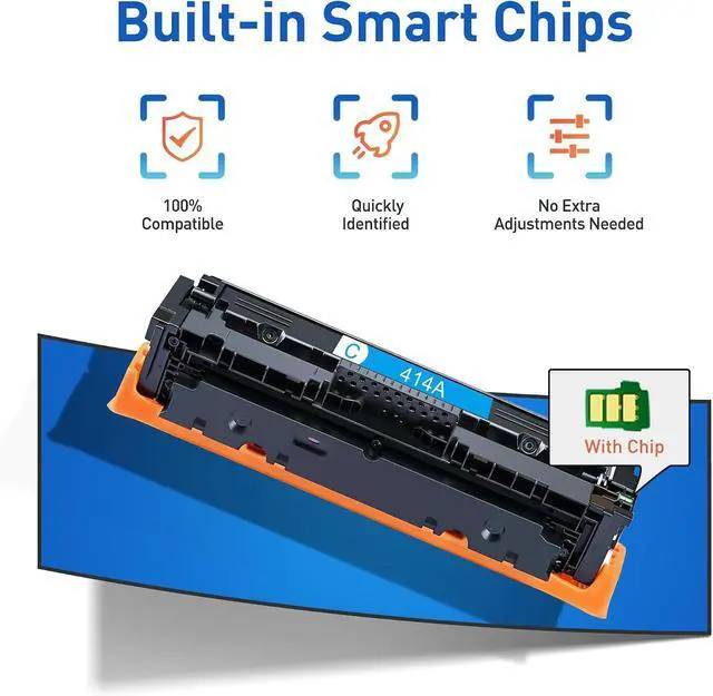 Alt view image 4 of 7 - for Hp 414A Toner Cartridges 4 Pack 414A Toner with Chip