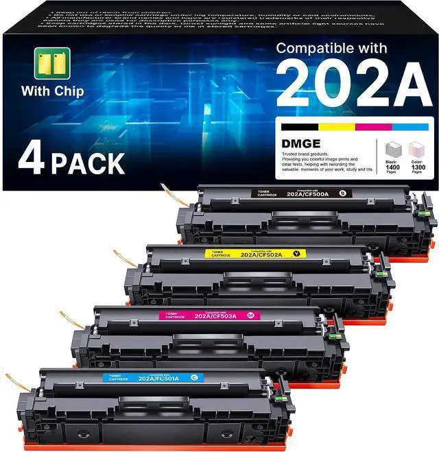Main image of 202A Toner Cartridges 4 Pack Replacement for HP 202A 202X MFP M281cdw Toner