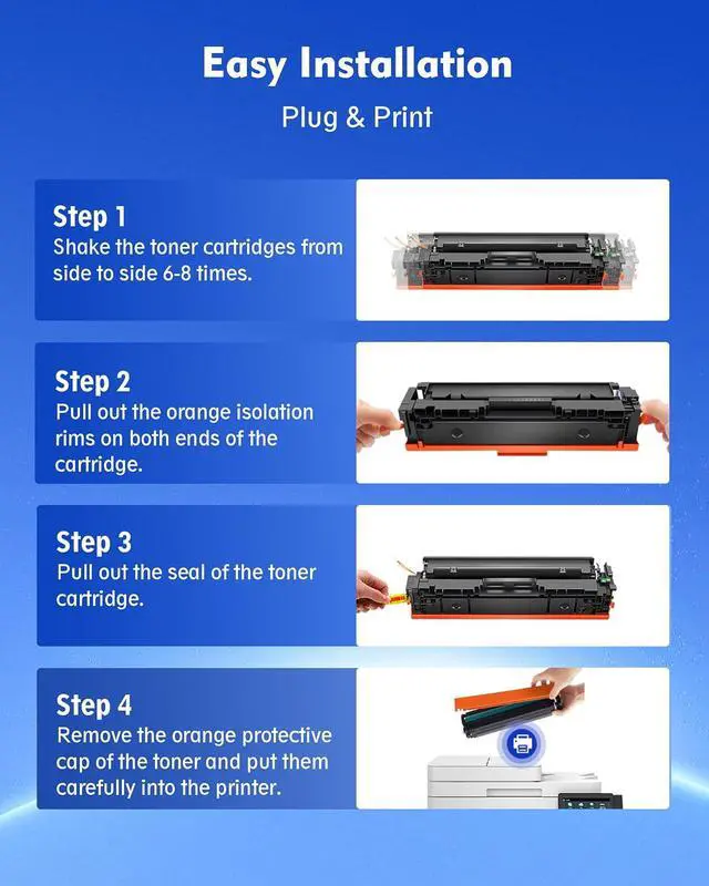 Alt view image 6 of 7 - 414A Toner Cartridges 4 Pack Replacement for HP 414A 414X Toner M479fdw