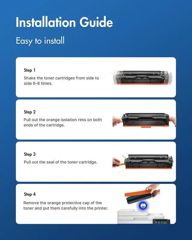 Alt view image 6 of 7 - 414A Black Toner Cartridge 2 Pack with Chip for HP 414A 414X M479fdw M454dw