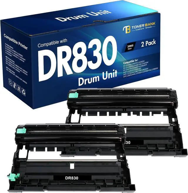 Main image of DR830 Drum Unit DR-830 Black 2-Pack for Brother DR830 HL-L2460DW Printer