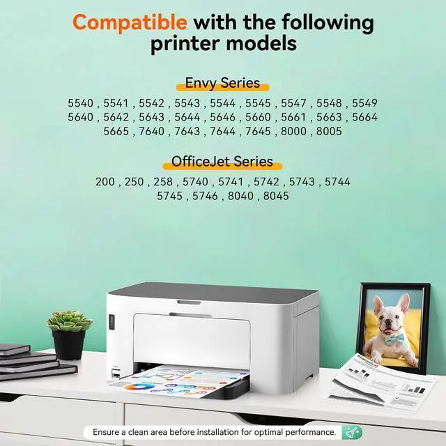 Alt view image 2 of 7 - InkID Printer Ink 62 Compatible for HP 62XL Ink Cartridge Combo Pack Black/Color Fit for Envy 7640 5660 5540 7645 7644 5643 5640 5661 5642 7643 OfficeJet 250 200 5740 5741 5745 Printer (2 Pack)