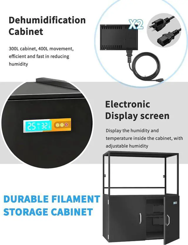 Alt view image 3 of 7 - Filament Moisture Proof Storage 90 Spools,Large 3D Printer Stand