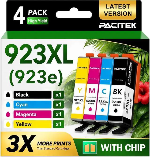 Main image of 923XL Ink Cartridges Combo Pack Replacement for HP 923 923e, 4-Pack