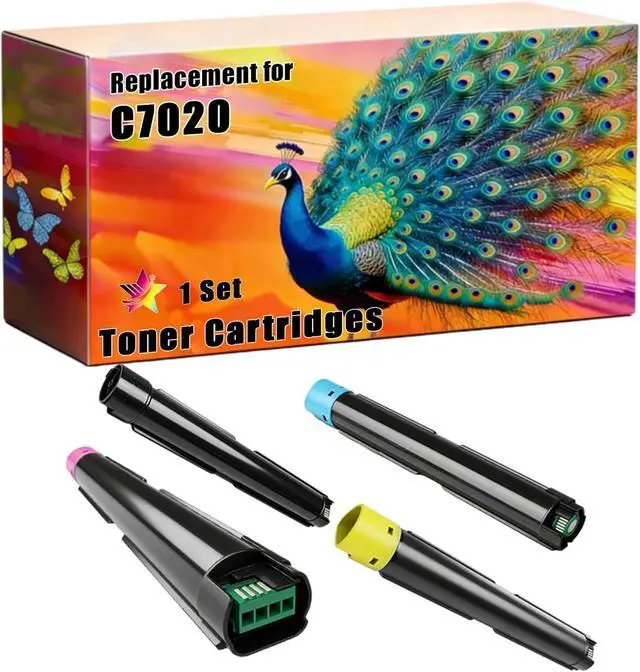 Main image of Replacement C7020 106R03737 Toner Cartridges Compatible for Xerox, Compatible with Xerox 106R03740 106R03738 106R03739VersalInk C7020 C7025 Printers (4-Pack BK/C/M/Y)