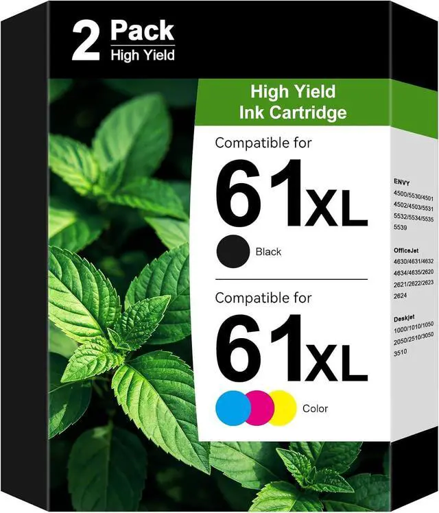 Main image of 61XL 61 Ink Cartridges Combo Pack Compatible for HP Ink 61 Black and Color