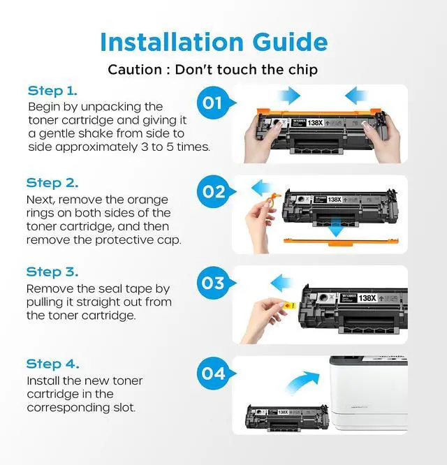 Alt view image 4 of 7 - 138X 138A Black Toner Cartridge Replacement for HP W138X