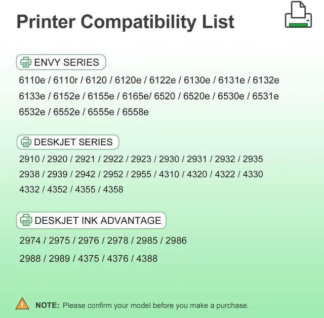 Alt view image 2 of 6 - 68XL 68 Ink Cartridges Black/Color Combo Pack Compatible for HP68 68 XL 68 Ink Cartridges for HP Printers Replacement for HP Ink 68 68e for Envy 6155e 6100e 6152e 6500e 6552e 6555e 6558e