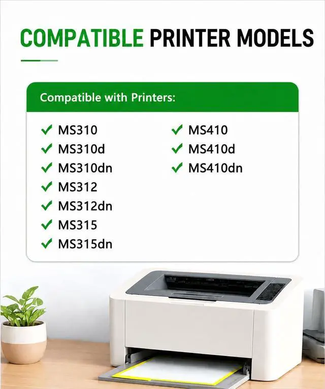 Alt view image 2 of 7 - 501H 50F1H00 Toner Cartridge High Yield (2-Pack) Compatible Replacement for Lexmark 50F1H00 Toner Cartridge Work with MS310dn MS410dn MS610dn MS312dn MS315dn MS415dn Printer