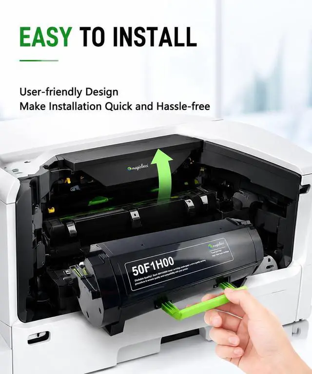 Alt view image 6 of 7 - 501H 50F1H00 Toner Cartridge High Yield (2-Pack) Compatible Replacement for Lexmark 50F1H00 Toner Cartridge Work with MS310dn MS410dn MS610dn MS312dn MS315dn MS415dn Printer