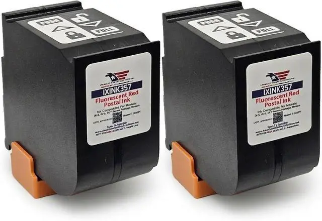 Main image of IXINK357 (2-Pack) USPS Fluorescent Red Printer Ink Cartridge