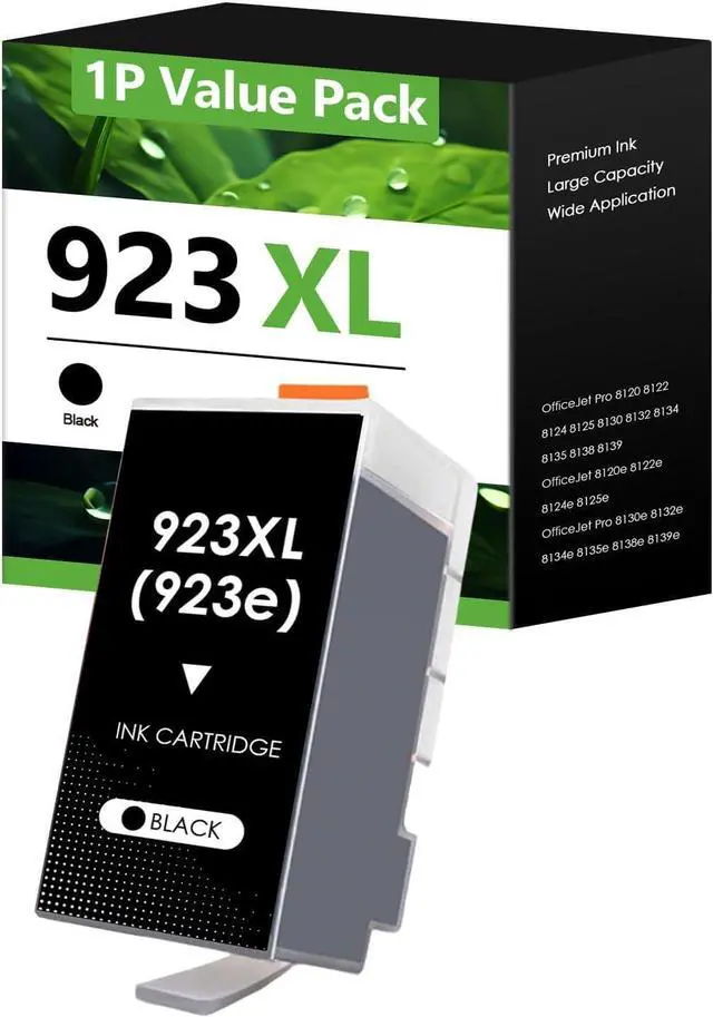 Main image of 923XL 923e 923 Ink Cartridges Replacement for HP 923XL Ink Cartridges for OfficeJet Pro 8130e 8132e 8135e 8138e 8139e 8120 8120e 8125 8130 8135 Printer 1-Black