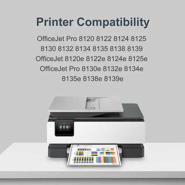 Alt view image 2 of 7 - 923XL 923e 923 Ink Cartridges Replacement for HP 923XL Ink Cartridges for OfficeJet Pro 8130e 8132e 8135e 8138e 8139e 8120 8120e 8125 8130 8135 Printer 1-Black
